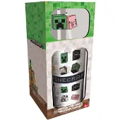 Minecraft Glass Tumbler with Straws Characters 485 ml