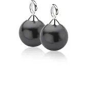 Zinzi - ZICH305Z - Creoolhanger - Zwarte Parel - 12 mm