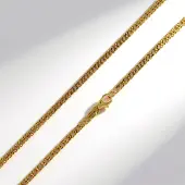 Cavill - Zilveren Ankerketting - 925 Sterling Zilver Verguld - 45 cm - Gouden Kleur - Veilige Karabijnsluiting - Elegante, Stijlvolle Ketting Dames
