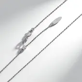 Cavill - 925 Sterling Zilveren Ketting - Verstelbare 60 cm Gedraaid Touw Design - Licht Elegant Dames Sieraad - Karabijnsluiting