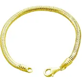 Cavill - Zilveren Slangenketting 45 cm - Massief 925 Sterling Zilver Verguld - Elegante, flexibele ketting - Glanzende zilveren sieraden - 4333VK