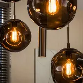 Fraaai - Archie hanglamp pendel 5+4-lichts - bruin