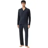 Mey Lange pyjama Serie Iconic Nightshift Marineblauw | Maat XL