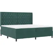 vidaXL Boxspring bed met matras Donkergroen 200 x 200 cm Fluweel