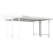 WSM Overkappingssysteem model Leipzig, dubbelzijdig, aanbouweenheid, B 4300 mm, gegalvaniseerd