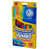 Super Merchant Driehoekige Kleurpotloden Jumbo 12 stuks - 24 Kleuren