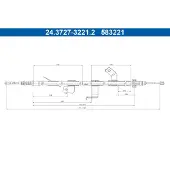 Ate 24.3727-3221.2 Handremkabel
