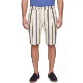 Born with Appetite Bermuda creme gestreept bruin Clark flatfront