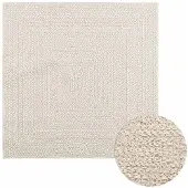 vidaXL Vloerkleed ZIZUR room binnen en buiten 120x120 cm jute look