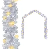 vidaXL Kerstslinger met LED-lampjes 10 m wit