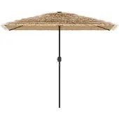 vidaXL Parasol met stalen paal 300x200x250 cm bruin