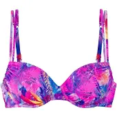 Venice beach Bikinitop blauw / pastelblauw / curry / donkerroze