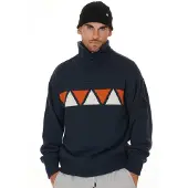 SOS Trui 'Aboda' donkerblauw / rood / offwhite