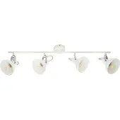 Globo Plafondlamp Chroom Licht Metaal Glas Wit Spots Beweegbaar Woonslaapkamer