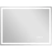 HOMCOM -Badezimmerspiegel-Gehärtetes Glas-80L x 60B x 3,5H cm-Silber