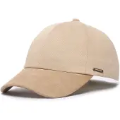 BOSS Pet van katoenen gabardine met suède klep
