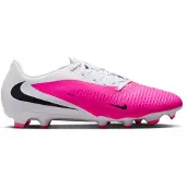 Nike Phantom 6 Low Academy Gras / Kunstgras Voetbalschoenen (MG) Wit Felroze Zwart