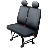 Carpassion Autostoelhoes - Autostoelbeschermer - Stoelhoes - Bescherming - Kunstleder - Zwart - Tweepersoons - Transporter - Maat L