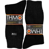 THMO - Thermische fleece gevoerde pantoffelsokken voor heren - Zwart