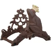 Esschert Design TG51 Frog Prince Tuinslanghouder Antiek Bruin met Gouden Kroon