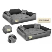 AIO Factory Hondenbed, looprek, 75x65 cm, gepersonaliseerd, grijs