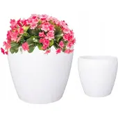 Polnix Witte keramische behuizing 14x13cm ovaal