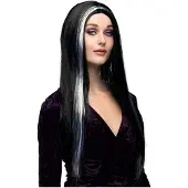 Boland - Pruik Heks zwart/wit Zwart - Steil - Lang - Vrouwen - Heks - Halloween en Horror