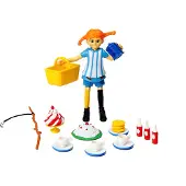 Peppi Pitkätossu Knuffels blauw / oranje / rood / wit
