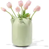 HEMA Tulpenvaas ⌀15x21cm Keramiek Groot Groen