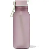 HEMA Waterfles Met Rietje 430ml Roze (roze)