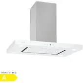 Klarstein Valeria eilandkap 90cm 650m³/h Touch EEC A LED glas rvs wit