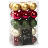 Décoris Kerstballen set | | Ø 6 cm | 30 stuks (5-kleurig)