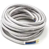 Calex Strijkijzersnoer | | 3 meter (2 x 0.75 mm², Metallic grijs)