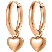 Hey Happiness Oorbellen 'Heart Beat' rose-goud
