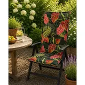 Madison Tuinstoelkussen hoge rug 50x123 cm Bliss Leaves green.