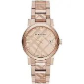 Burberry BU9039 Rose GoldTone Wijzerplaat Roestvrij Staal Unisex horloge