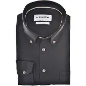 Ledub Overhemden navy katoen Modern Fit met borstzak