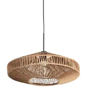 Steinhauer Hanglamp Ropex met rotan kap Ø40cm