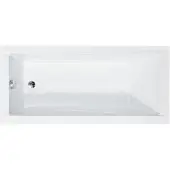 Badland MODERN ligbad 140 x 70 cm wit met bamboe badplank