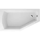Polimat Badkuip, hoekbad, 150x90, links, met acryl omranding, afvoerkit en poten. GRATIS | Complete set 4-in-1. Originele acryl badkuip met sifon. BADLAND SELENA