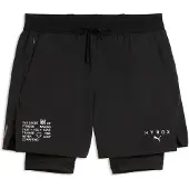 Puma x HYROX PWRMODE 2-in-1 short voor Heren, Zwart, Maat L