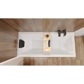 Besco QUADRO ligbad 180 x 80 cm wit met acrylpaneel met hoofdsteun