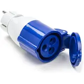 Q-Link CEE verloopstekker | (16A, 230V, IP44, Schuko naar CEE)