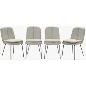 CALICOSY Stoelen set van 4, gestoffeerde met metalen poten h85 cm lysa