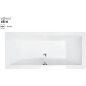 Besco Badkuip, rechthoekig, 170x75 cm, inclusief badkuipdrager, afvoerkit en poten. GRATIS | Complete set 4-in-1. Originele acryl badkuip met sifon | BADLAND QUADRO SLIM