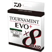 Daiwa Tournament X8 Braid Evo+ gevlochten lijn, donkergroen, 270 meter, diameter 0,16 mm