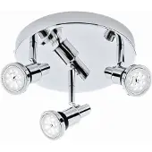 Briloner LED-plafondlamp - Chroomkleurig - Metaal - 3 lichtpunten - Ø 21 cm