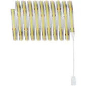 Paulmann LED strip MaxLED 1000 COB basisset, 3 m, 6500 K COB, dimbaar, chroom / zilver, Woon-/ Eetkamer, Kunststof