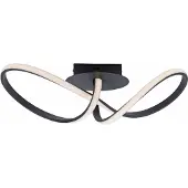 JUST LIGHT LED-plafondlamp Maria, dimbaar, zwart, Slaapkamer, Aluminium, Modern, LED plafondlamp