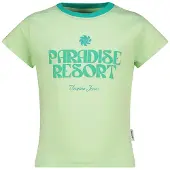 Vingino T-shirt limegroen Meisjes Katoen Ronde hals Tekst - maat 164